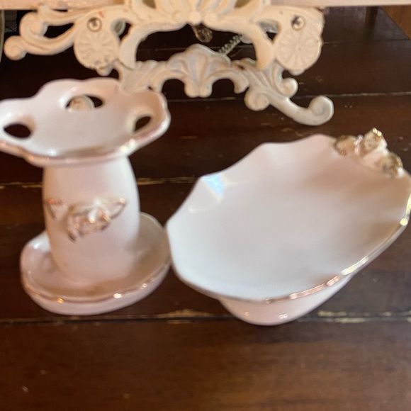Vintage Bath Vintage Rose Bathroom Accessories Soap Dish Toothbrush